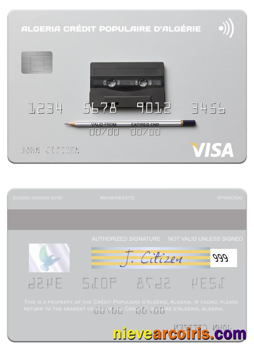 Algeria Crédit Populaire d’Algérie visa card